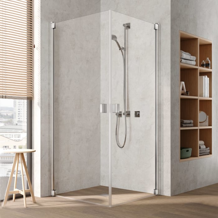 Kermi Raya Eckeinstieg Pendeltür 75 cm Halbteil rechts