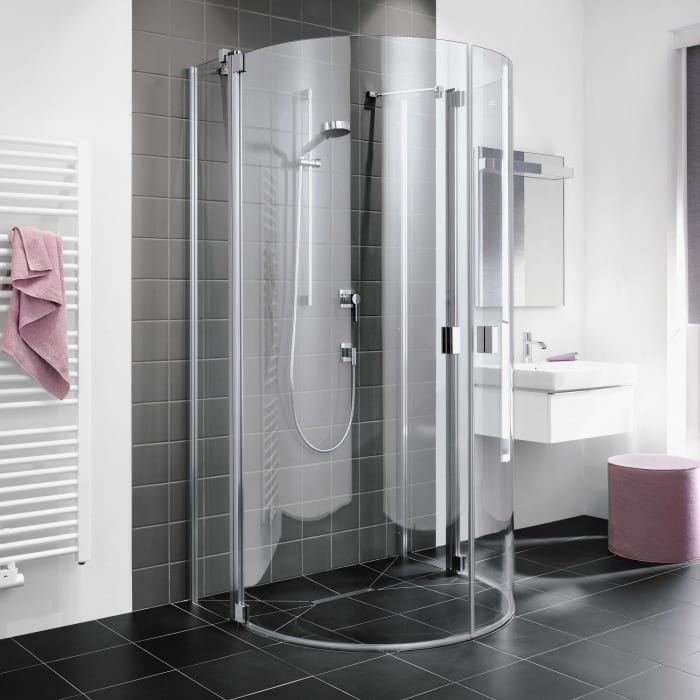 Kermi Raya Halbkreis-Duschkabine 107,6 x 95,5 cm