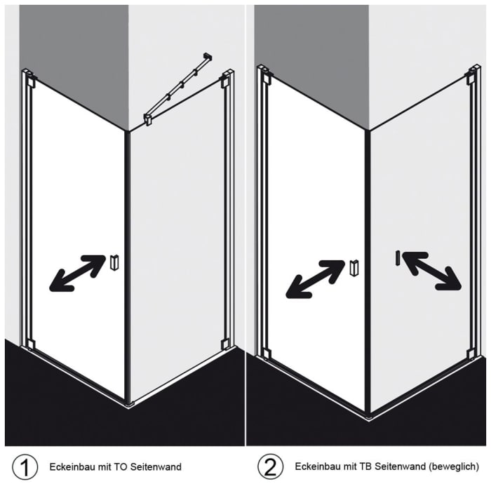 Kermi Raya Pendeltür 1-flügelig 80 cm mit Anschlag links