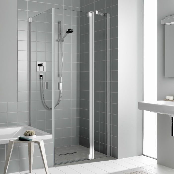 Kermi Raya Pendeltür 1-flügelig 100 cm mit 1 Festteil und Anschlag rechts