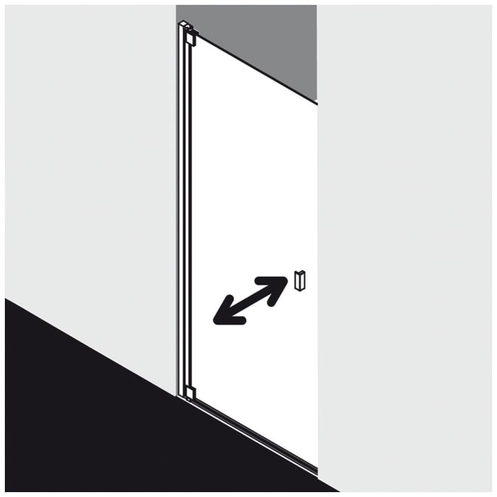 Kermi Raya Pendeltür 1-flügelig 78 cm, Anschlag links für Nische