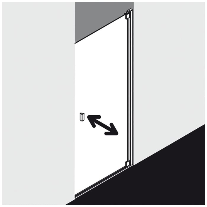 Kermi Raya Pendeltür 1-flügelig 80 cm, Anschlag rechts für Nische