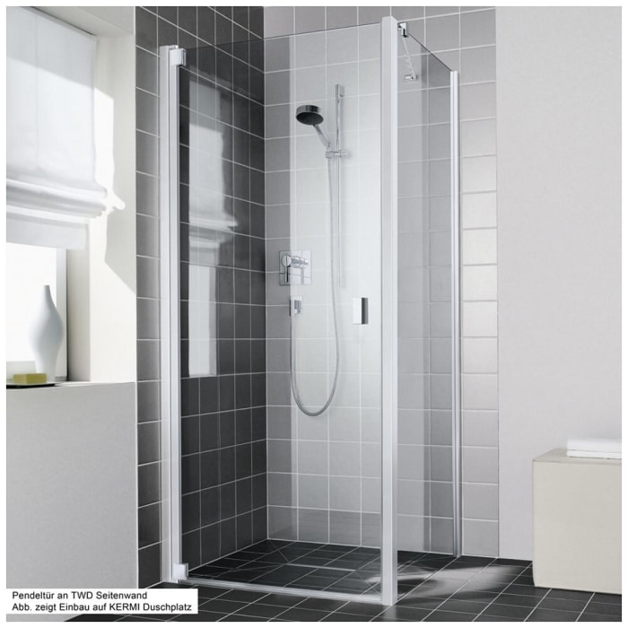 Kermi Raya Pendeltür 1-flügelig 80 cm, Anschlag links für Nische und Kombination verschlussseitig