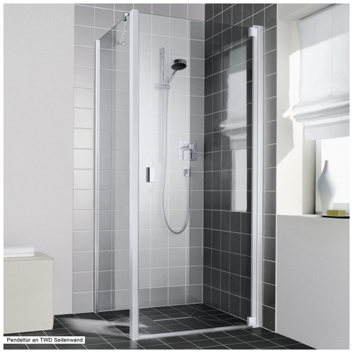 Kermi Raya Pendeltür 1-flügelig 100 cm, Anschlag rechts für Nische und Kombination verschlussseitig