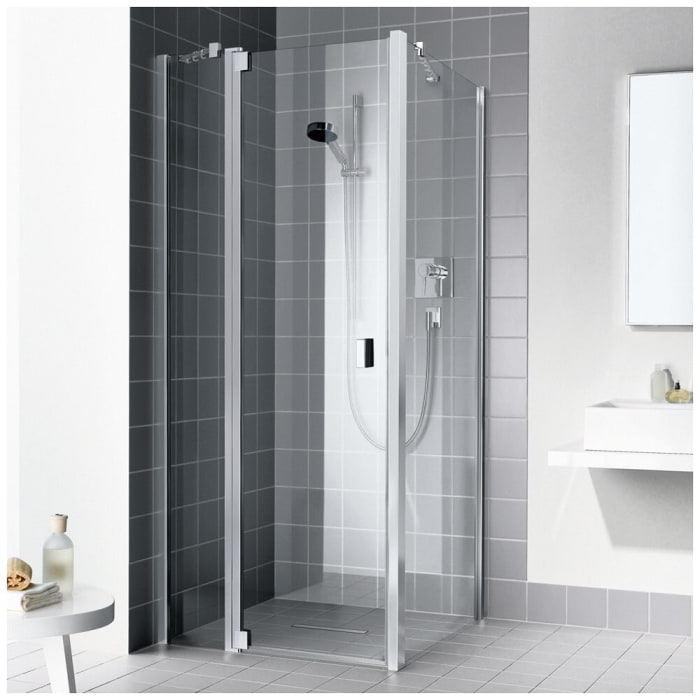 Kermi Raya Pendeltür 1-flügelig mit Festfeld 120 cm, Anschlag links für Nische und Kombination