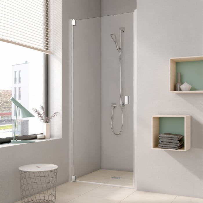 Kermi Raya Pendeltür 1-flügelig 75 cm, Anschlag links für Nische und Kombination verschlussseitig