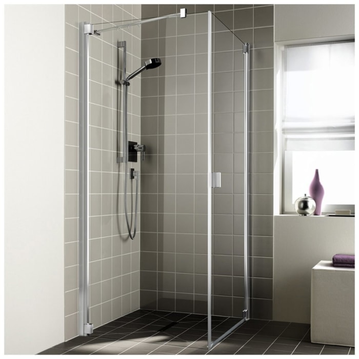 Kermi Raya Seitenwand starr 120 cm Anschlag links, für Eckeinbau