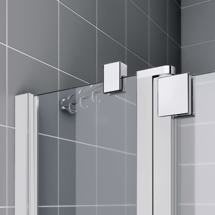 Kermi Raya Seitenwand beweglich 75 cm Anschlag links, für Eckeinbau