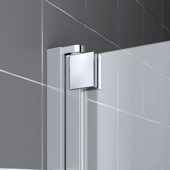 Kermi Raya Seitenwand beweglich 90 cm Anschlag links, für Eckeinbau