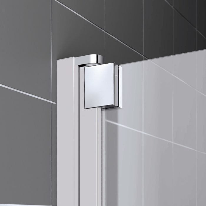 Kermi Raya Seitenwand beweglich 80 cm Anschlag rechts, für Eckeinbau