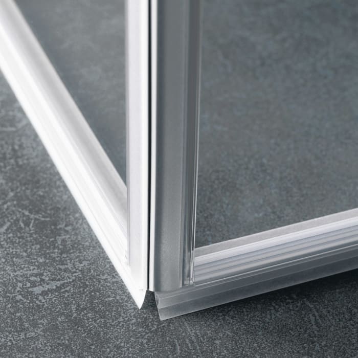 Kermi Raya Seitenwand beweglich 90 cm Anschlag links, für Eckeinbau