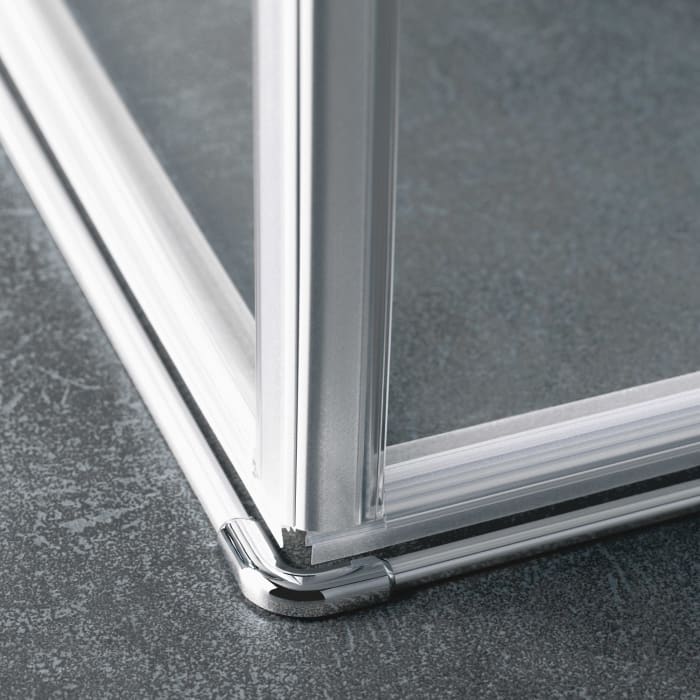 Kermi Raya Seitenwand beweglich 90 cm Anschlag links, für Eckeinbau