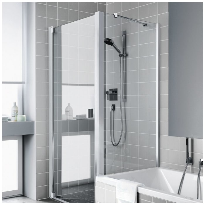 Kermi Raya Seitenwand verkürzt 90 cm auf Badewanne für Eckeinbau oder U-Kabine