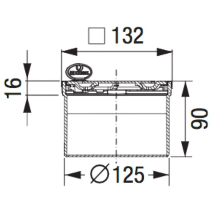 Kessel System 125 Aufsatzstück mit Designrost 12 x 12 cm