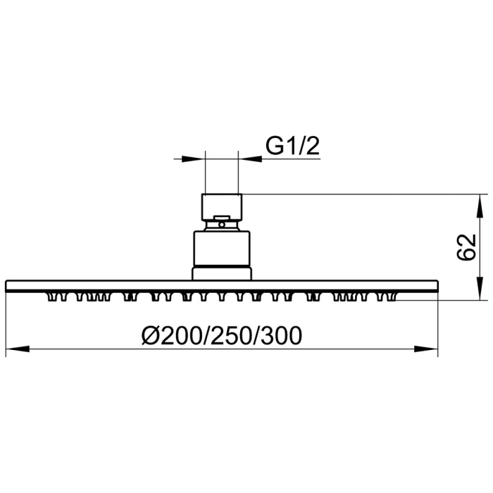Keuco Kopfbrause eckig 20 x 20 cm