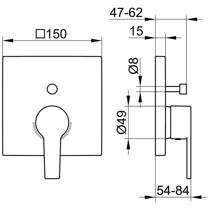 Keuco EDITION 11 Einhebel-Wannenmischer, Unterputz