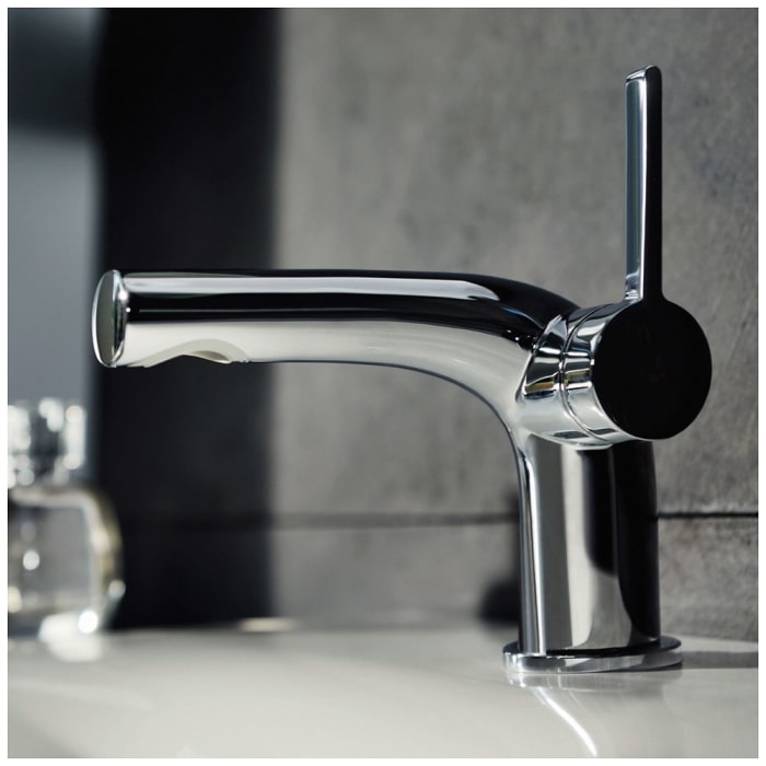 Keuco EDITION 400 Einhebel-Waschtischmischer 80, mit Zugstangen-Ablaufgarnitur