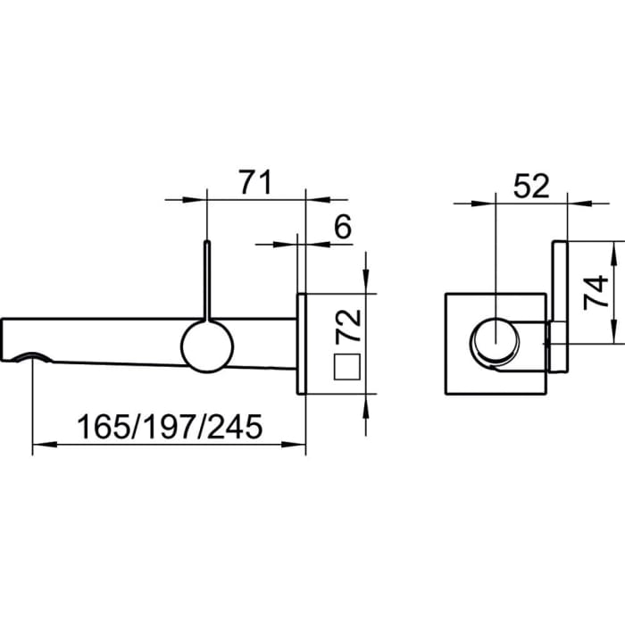Keuco IXMO Einhebel-Waschtischmischer 21,9 cm mit eckiger Rosette