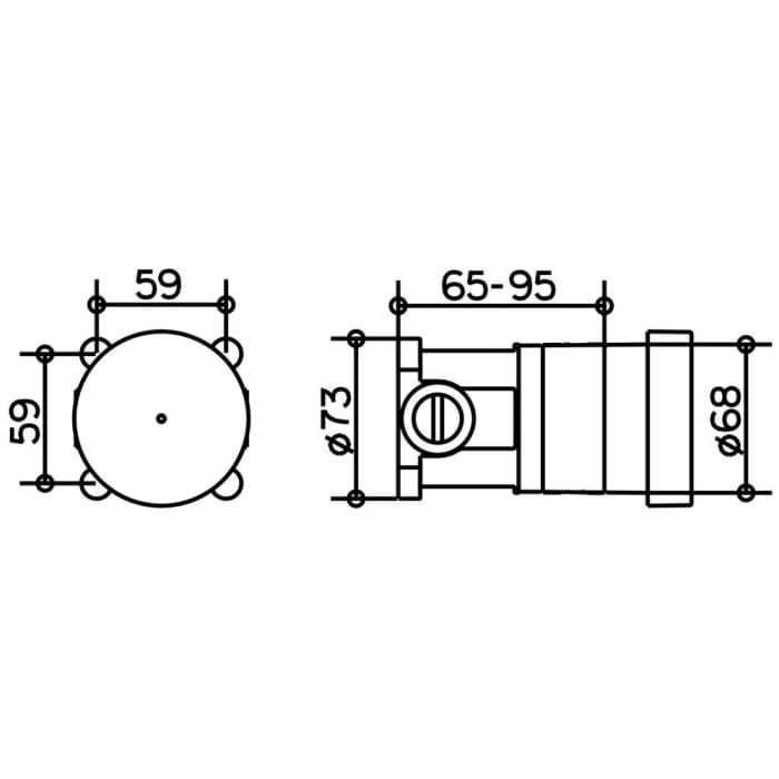 Keuco IXMO SOLO UP Funktionseinheit für Einhebelmischer DN15