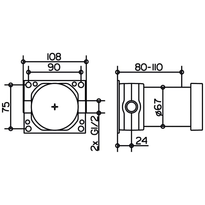 Keuco IXMO UP Funktionseinheit für Absperrventil DN15