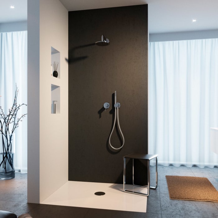 Keuco IXMO Unterputz Duschsystem mit Einhebelmischer, Stabhandbrause und Kopfbrause