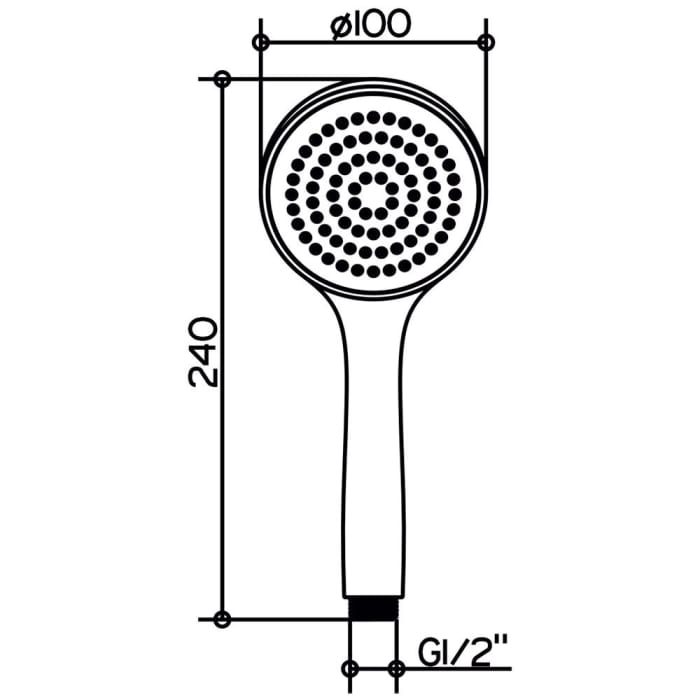 Keuco IXMO Handbrause mit 1 Strahlart und ECO AIR Funktion