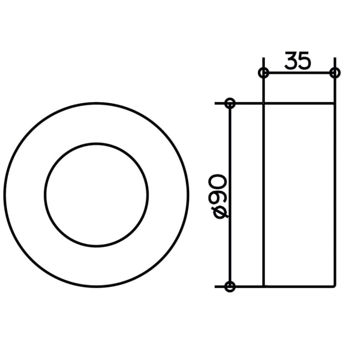 Keuco IXMO Verlängerungsrosette rund, für Ab- und Umstellventile Unterputz
