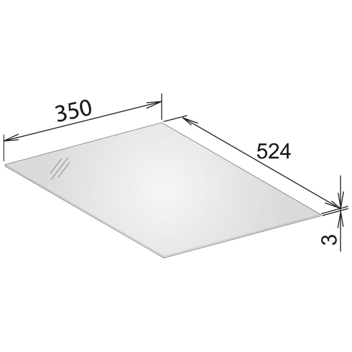 Keuco EDITION 11 Abdeckplatte 35,2 cm für Holzfronten