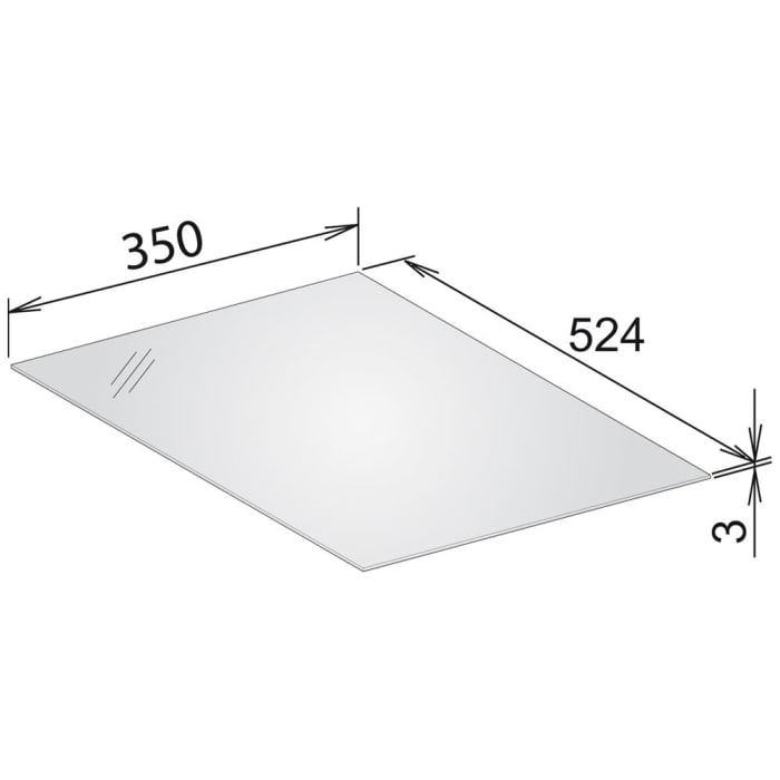 Keuco EDITION 11 Abdeckplatte 35,2 cm für Holzfronten