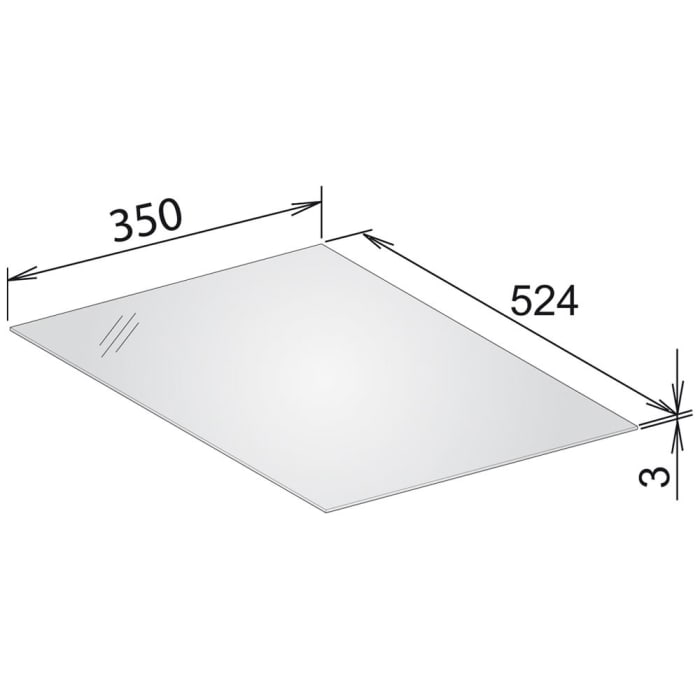 Keuco EDITION 11 Abdeckplatte 35,2 cm für Holzfronten