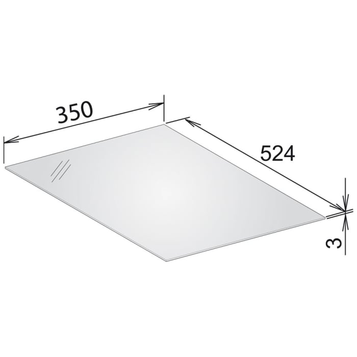 Keuco EDITION 11 Abdeckplatte 36,6 cm für Holzfronten