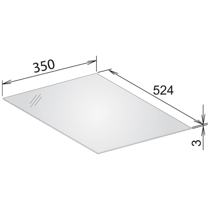 Keuco EDITION 11 Abdeckplatte 36,6 cm für Holzfronten