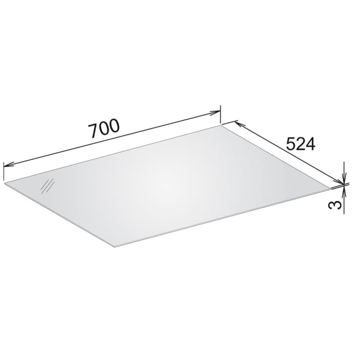 Keuco EDITION 11 Abdeckplatte 71,1 cm für Holzfronten