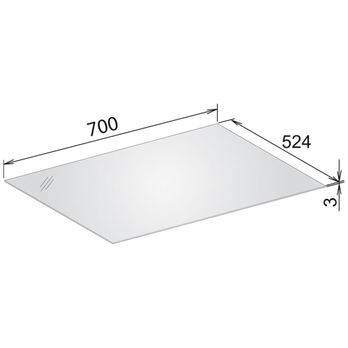 Keuco EDITION 11 Abdeckplatte 71,6 cm für Holzfronten