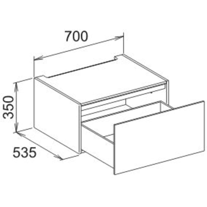 Keuco EDITION 11 Planning Modul Unterbauschrank 70 x 53,5 cm