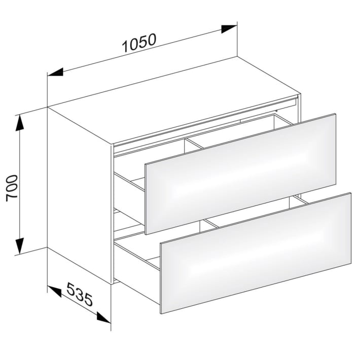 Keuco EDITION 11 Sideboard 105 x 53,5 x 70 cm, beleuchtet