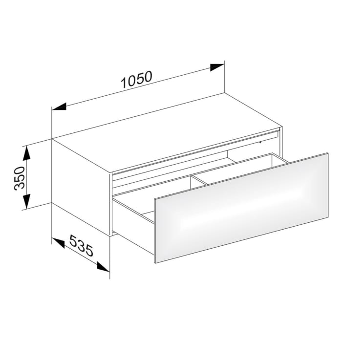 Keuco EDITION 11 Sideboard 105 x 53,5 x 35 cm, beleuchtet