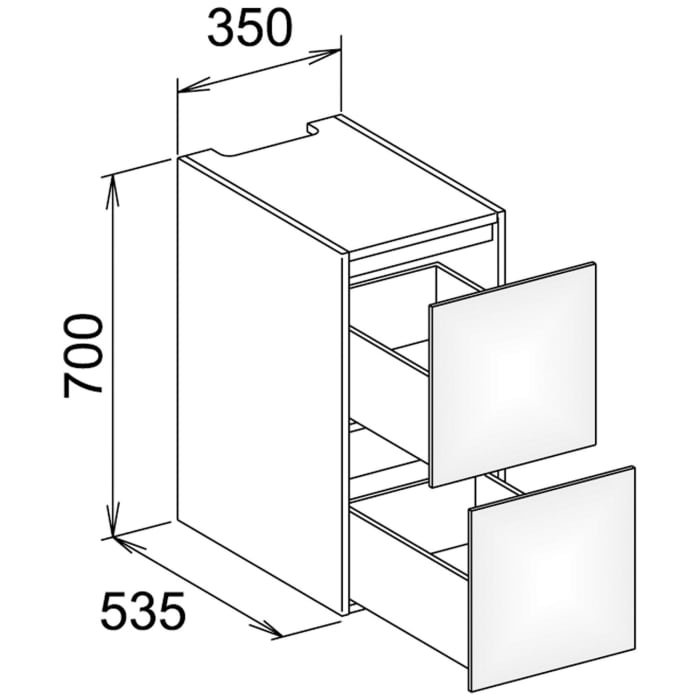 Keuco EDITION 11 Planning Modul Unterbauschrank 35 x 53,5 cm