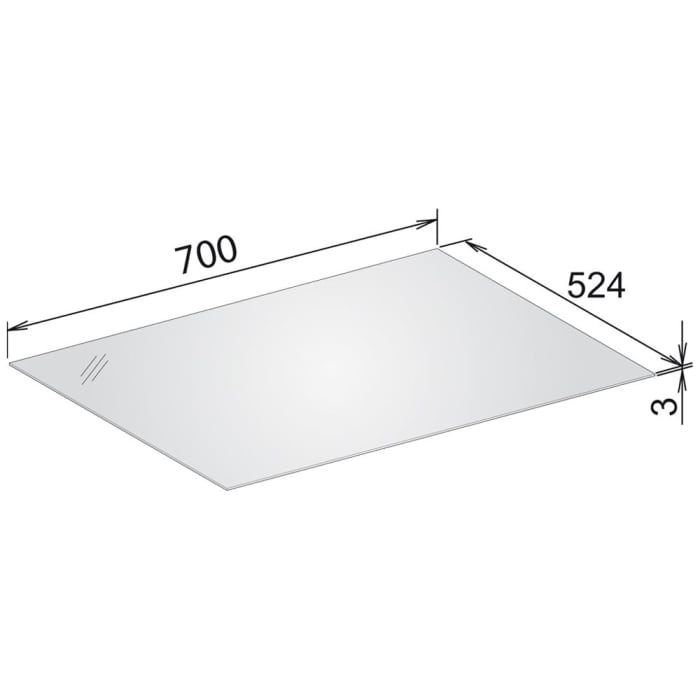 Keuco EDITION 11 Abdeckplatte 141,1 cm für Holzfronten