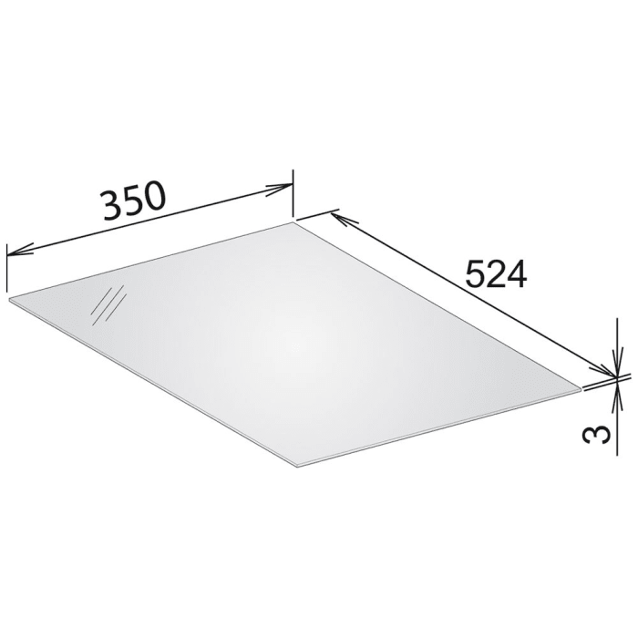 Keuco EDITION 11 Abdeckplatte 35,2 cm für Glasfronten