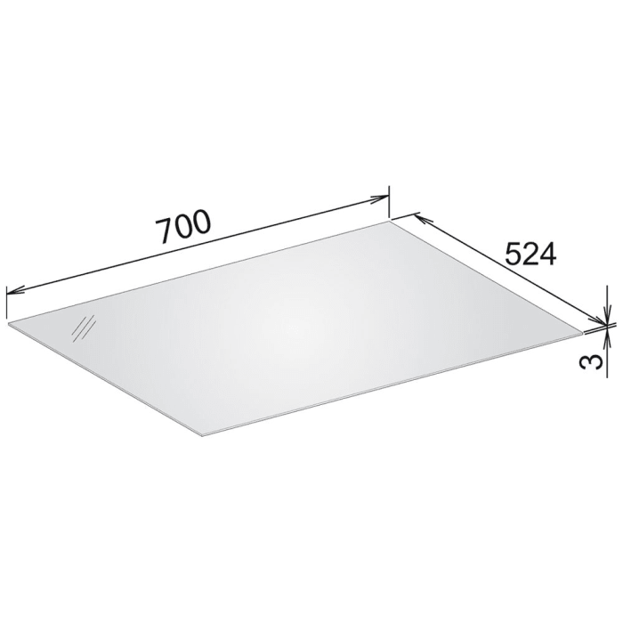 Keuco EDITION 11 Abdeckplatte 71,6 cm für Glasfronten