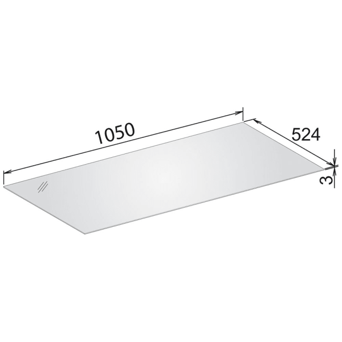 Keuco EDITION 11 Abdeckplatte 106,1 cm für Glasfronten