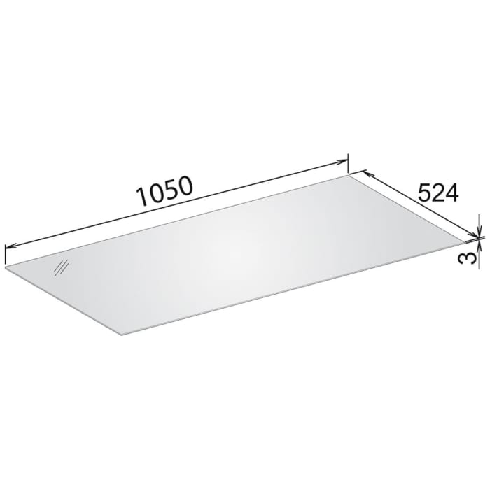 Keuco EDITION 11 Abdeckplatte 106,6 cm für Glasfronten