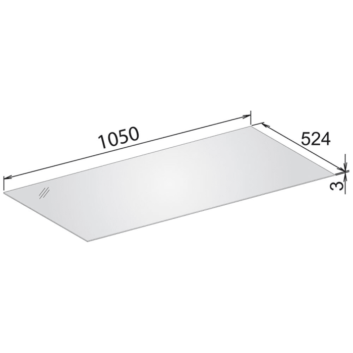 Keuco EDITION 11 Abdeckplatte 106,1 cm für Glasfronten