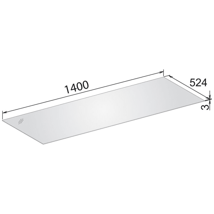 Keuco EDITION 11 Abdeckplatte 140,2 cm für Glasfronten