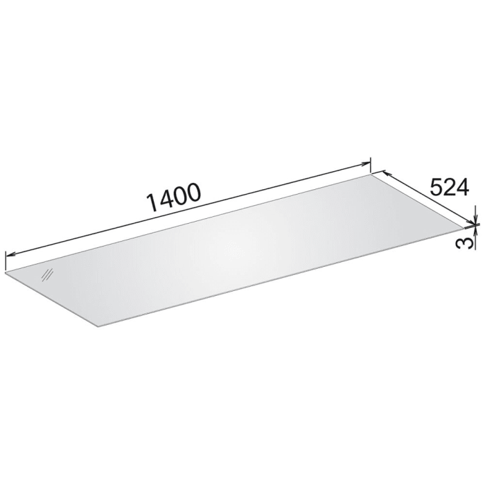 Keuco EDITION 11 Abdeckplatte 140,2 cm für Glasfronten