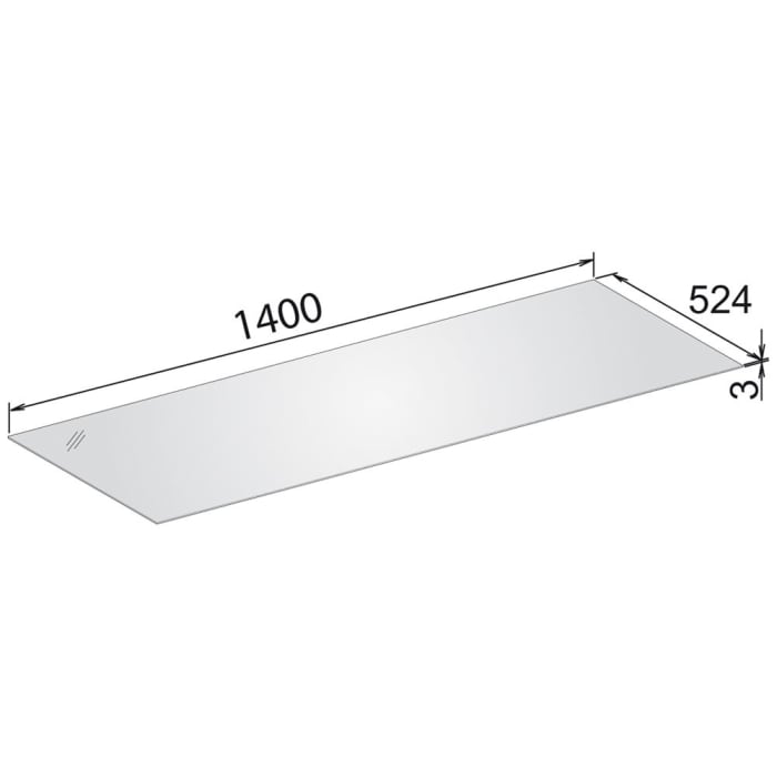 Keuco EDITION 11 Abdeckplatte 141,6 cm für Glasfronten