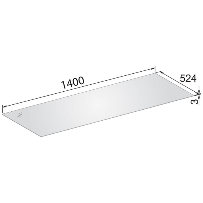 Keuco EDITION 11 Abdeckplatte 141,6 cm für Glasfronten