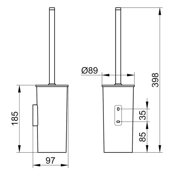 Keuco Moll Toilettenbürstengarnitur