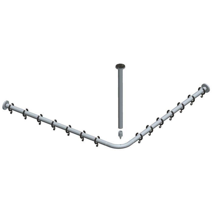 Keuco Plan Brausevorhangstangen-Set 80 x 80 cm